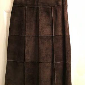 Brown Suede Skirt